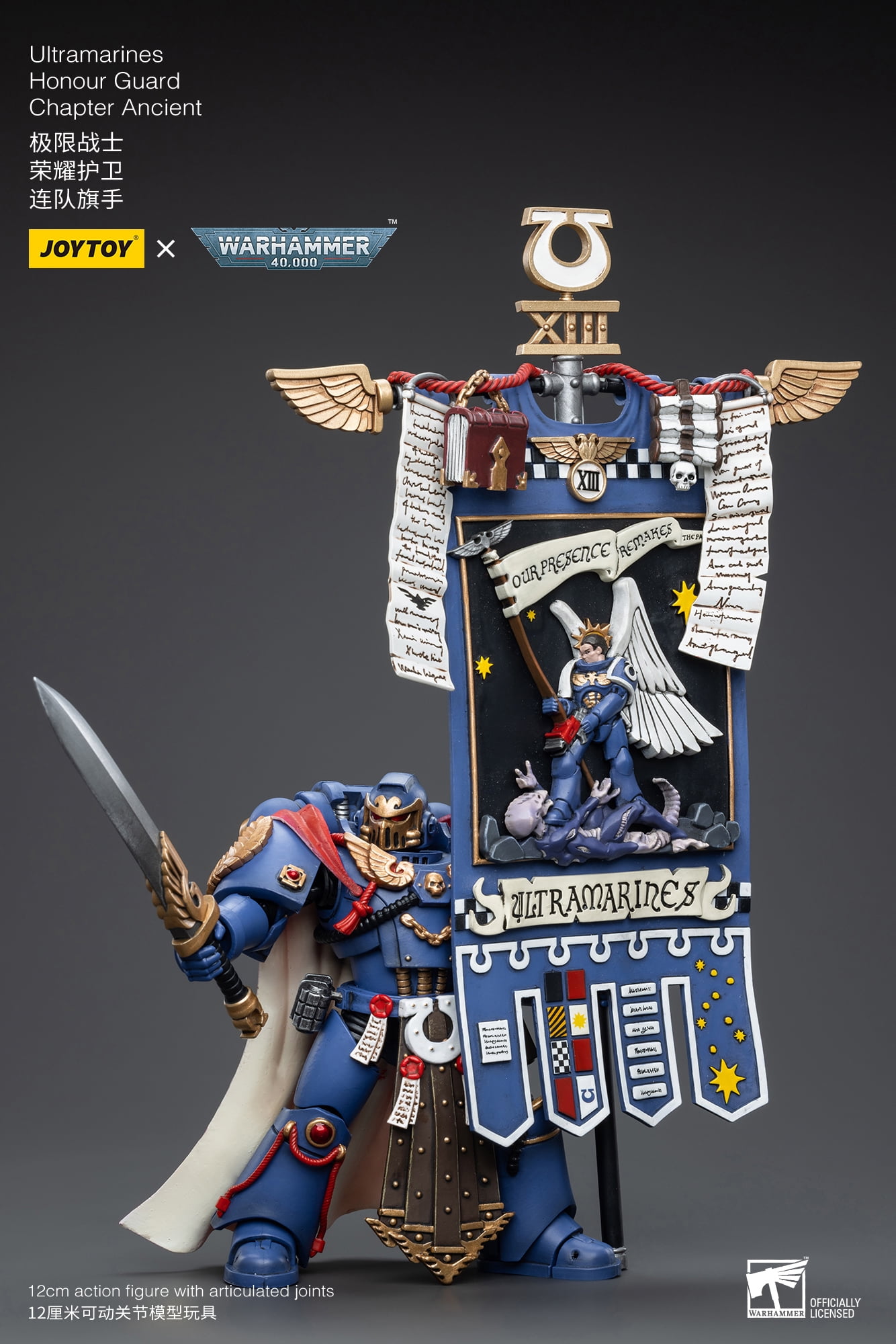 JoyToy Warhammer 40K Ultramarines Honour Guard Actionfigur – 1:18 Maßstab, Ca. 12 Cm