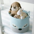 thumbnail image 6 of Woven Cotton Rope Baby Basket with Lamb Design – Nursery Storage Bin, Toy & Blanket Organizer, Decorative Hamper (16" × 13"), 6 of 7