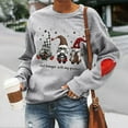 thumbnail image 4 of Birdeem Automne et Hiver Femmes Chandail Imprimé de Noël Col Rond Manches Longues Blouse Unie Hauts Chandails en Molleton, 4 of 4
