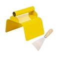 thumbnail image 2 of Paleta para bordillos de paisajismo, herramienta para bordillos de jardín, albañil, multiusos, de acero inoxidable Borde recto amarillo, 2 of 8