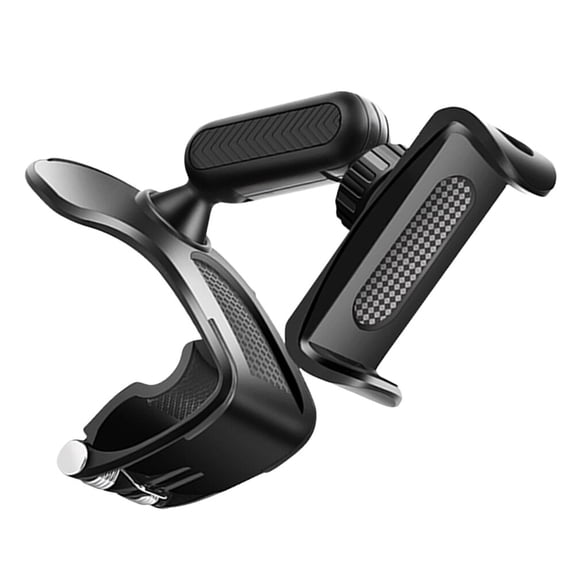 1Pc Car Phone Holder Rotating Cellphone Clip Dashboard Phone Bracket Black