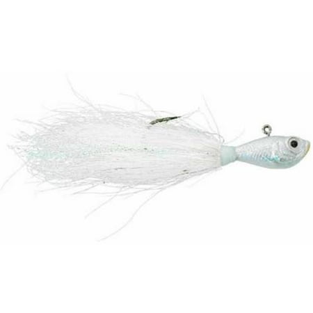 SPRO Fishing Bucktail Jig, White, 1 Pack