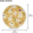 thumbnail image 4 of Coolnut 60" Ghost Halloween Yellow Round Tablecloth, Waterproof Stain and Wrinkle Resistant Washable Decorative Table Covers for Kitchen Dining Tabletop Party Outdoor Picnic, 4 of 7