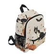 thumbnail image 2 of FORMRS School Backpack with Front Zippered Pocket 12" Elementary Student Travel Daypack, Gray Cartoon Halloween Cat, 2 of 6