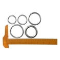 thumbnail image 3 of 2pcs Metal Rings Seamless 304 Stainless Steel Rust Ring Steel Ring Welded O-Rings Circle Ring Round Ring 45X6MM, 3 of 8