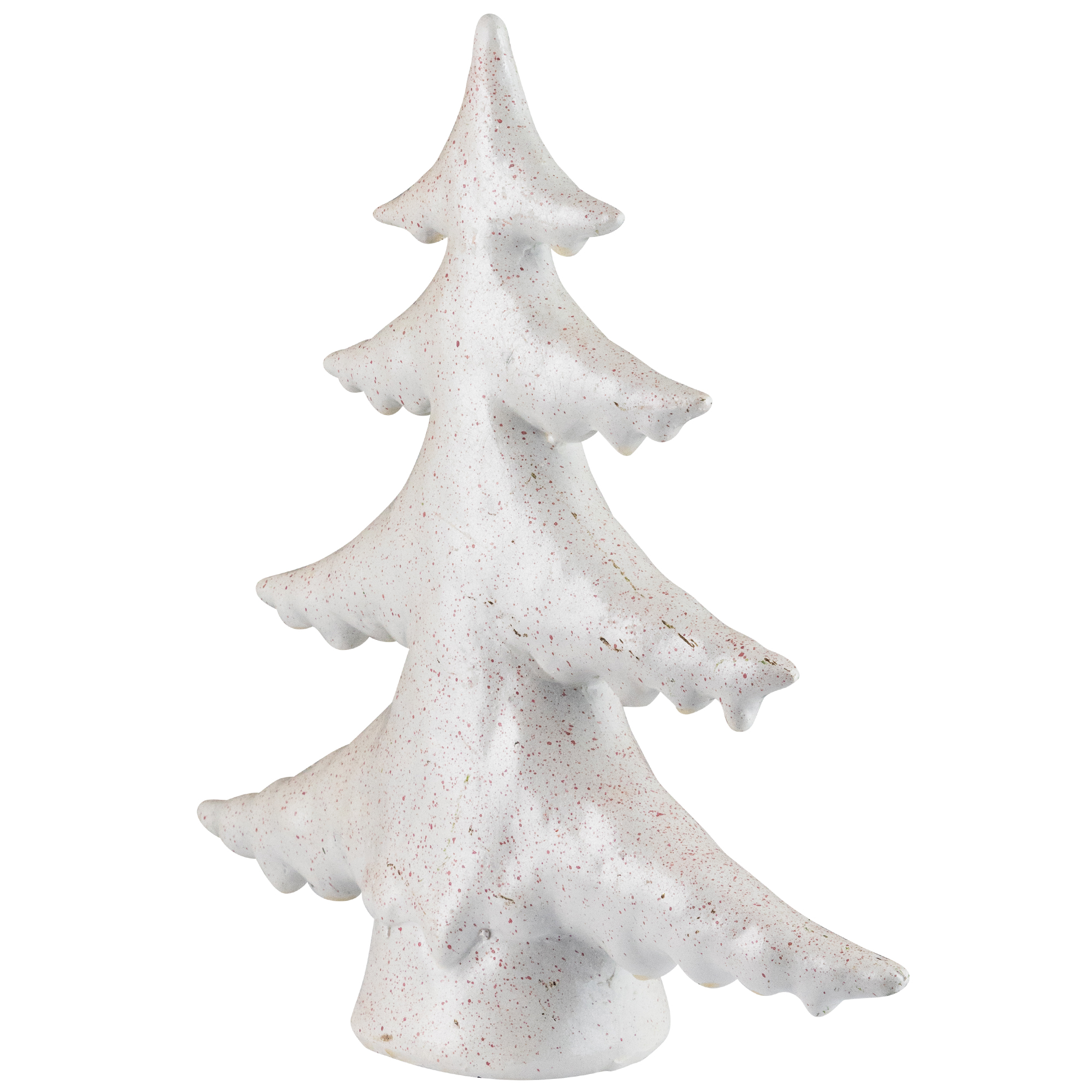 Northlight Shiny Speckled Christmas Tree Tabletop Decoration - 10" - White