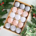 thumbnail image 5 of 15-Piece Faux Fur Christmas Ornaments Set - 3" Soft Hanging Balls for Xmas Tree, Holiday & Winter Wedding Decor, 5 of 7