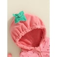 thumbnail image 6 of Cjfdfy Newborn Baby Boy Girl Strawberry Costume Kids Baby Halloween Costume Infant Cute Zipper Hooded Romper Jumpsuit with Stockings Set Cosplay Party Outfit, 6 of 9