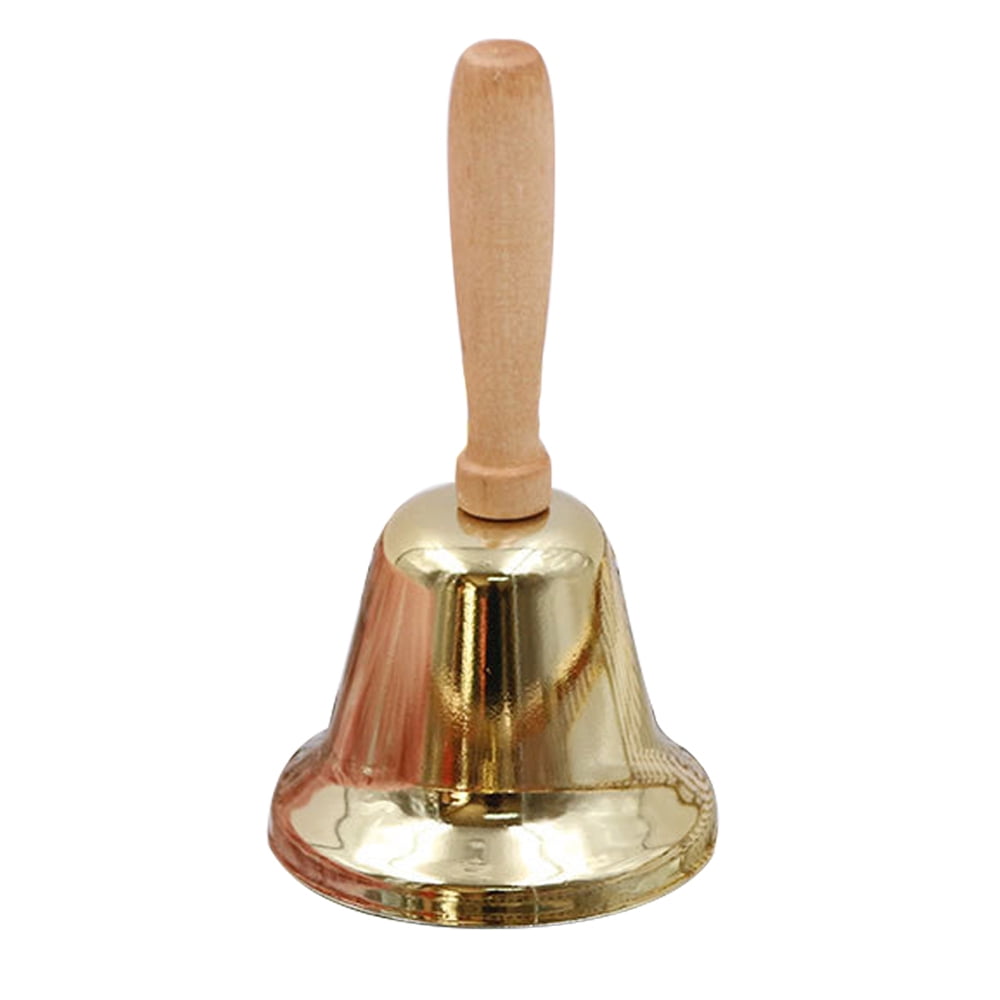 Loud Hand Call Bell with Wooden Handle，Christmas Jingle Bells