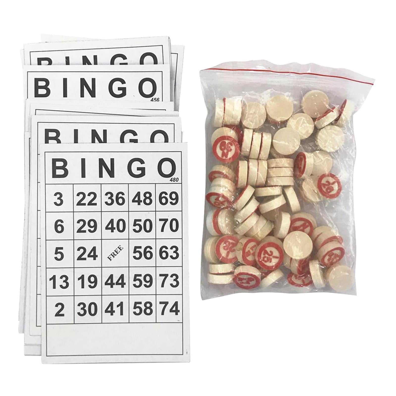 Bingo Supplies Bingo Cards With 75 Bingo Numbers Chips Set For Family Bingo Supplies Bingo Cards With 75 Bingo Numbers Chips Set For Family