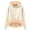 Beige, variant on Women's Lined Hoodie Winter Warm Thermal Heavyweight Solid Color Pullover Thicken Sweatshirt Tops with Pockets(Beige,4XL)