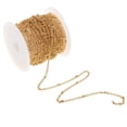 thumbnail image 1 of Cadena de acero inoxidable de 2 a 4 paquetes a granel para hacer joyas, cadena de cuentas de bolas de oro DIY tal como se describe, 1 of 10