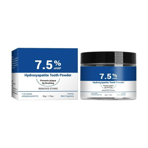 7.5% Microcrystalline Hydroxyapatite Powder,Yellow Bright Teeth And Refreshing Breath Cleaning Powder,tain Removal, Fresh Breath,50g