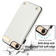 thumbnail image 3 of Mantto for iPhone 7/8/SE 2020/SE 2022 Back Wallet Case with Card Holder, Magnetic Clasp 3 Card Slots RFID Blocking Premium PU Leather Shockproof Anti-Scratch Wallet Phone Case, White, 3 of 7