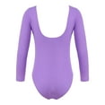 thumbnail image 2 of ZDHoor Girls Long Sleeve Leotard Kids Bodysuit for Dance Gymnastics Costume 3-14 Years Light Purple 5-6, 2 of 7