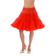 thumbnail image 1 of Malco Modes Falda de enagua de crinolina hasta la rodilla de lujo Vintage Pettiskirt, Tutu para adultos para Rockabilly 50s square dance o Lolita Dress;&nbsp;enagua de talla grande disponible Rojo Malco Modes 582-RE-MED, 1 of 1