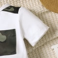 thumbnail image 5 of GYRATEDREAM Toddler Baby Boy Summer Clothes Outfits Patchwork Short Sleeve T-Shirt Top and Casual Shorts Set for White 2-3Y, 5 of 9