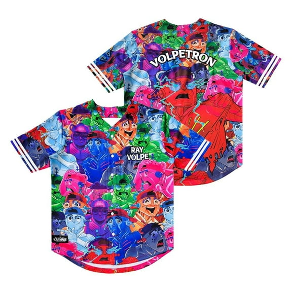 Ray Volpe Volpetron Baseball Jersey Hip Hop Short Sleeve V-neck Cosplay 3D Shirts