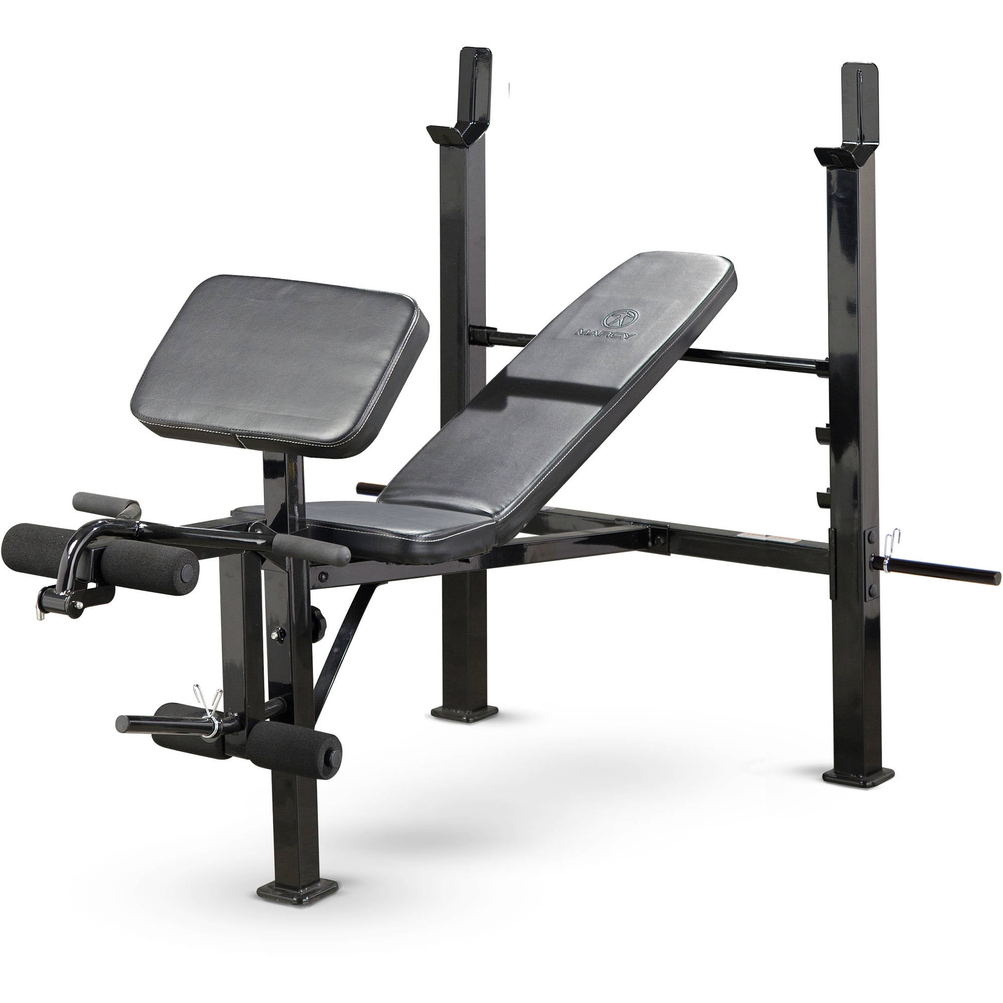Black Competitor Marcy Workout Bench With 80 Lbs Weight Set Combo