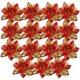 thumbnail image 1 of 15 Piezas de Flores Artificiales de Decoración Navideña de Poinsettia de Navidad, Adornos Decorativos para Árbol de Navidad para Corona de Navidad, Corona de Navidad (Rojo) oso de fresa Electrónica, 1 of 5
