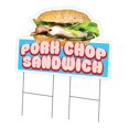 thumbnail image 1 of 24 x 36 in. Yard Sign & Stake - Pork Chop Sandwich, 1 of 1