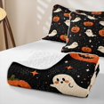 thumbnail image 4 of Manfei Spooky Bats Quilt Full,Gothic Halloween Full Bedspread Sets,Cream,3 Pieces, 4 of 7