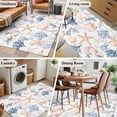 thumbnail image 6 of Coastal Ocean Washable Area Rugs 4'x6', Yellow Blue Starfish Shell Coral Marine Life Low Pile Throw Living Room Rug Non-Slip Sturdy Edge Binding Carpet for Indoor Entryway Bedside Kitchen, 6 of 9