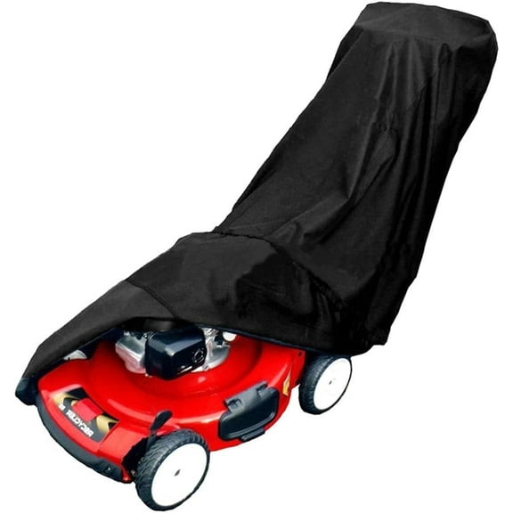 Heavy Duty Waterproof Polyester Lawn Mower Cover, Universal Fit, All Weather Protection, With Storage Bag
