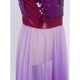 thumbnail image 6 of Zaldita  Kids Girls Sequin Sleeveless Mock Neck Liturgical Worship Praise Dance Overlay Dress Tunic Lyrical Dancewear Purple 14, 6 of 7