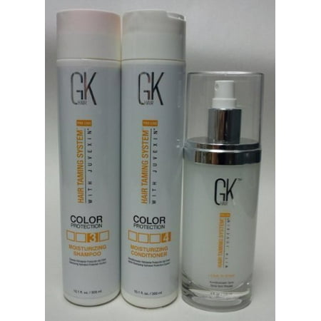 Global Keratin GK Color Protection Moisturizing Shampoo 10.1 Oz. Conditioner 10.1 Oz. And Leave-In Spray 4 Oz.