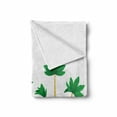 thumbnail image 2 of Happy Camper Soft Flannel Fleece Throw Blanket, Colorful Travel Cartoon Tropical Palm Trees with Retro Vehicle and Suitcase, Cozy Plush for Indoor and Outdoor Use, 60" x 80", Multicolor, by Ambesonne, 2 of 6