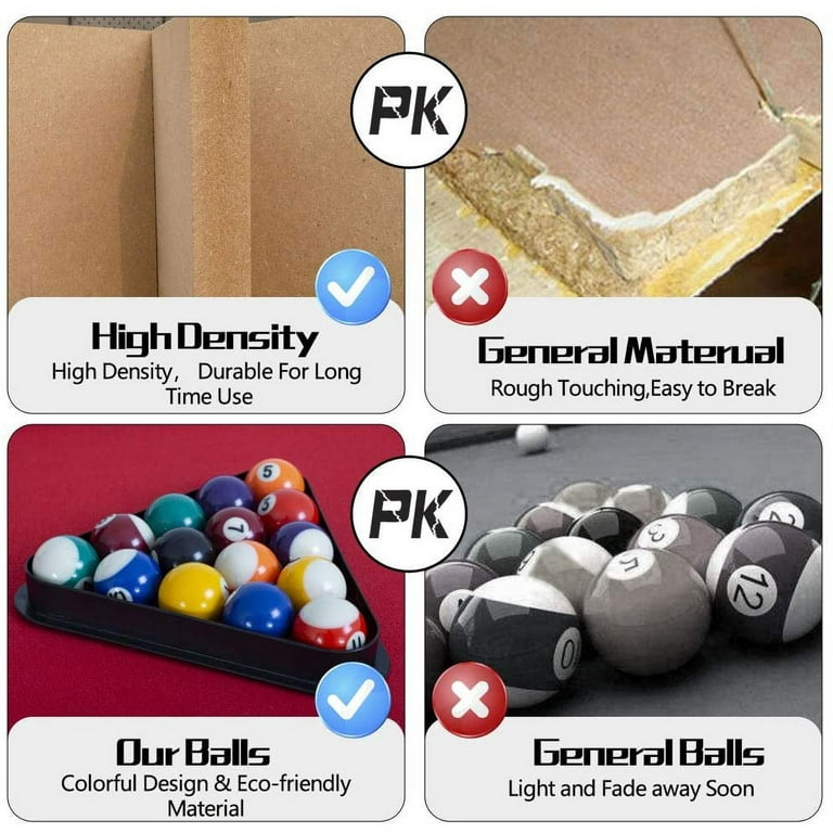 BTMWAY 65.75 In. Green Portable Pool Table Game Billiard Table - Includes Full Set Of Balls 1 Brush 1 Triangle Rack 2 Chalk CXXGN-GI119466W1936-PoolTable01 - The Home Depot