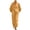 Yellow, variant on Hvogkswy Cotton Linen Dress for Women Solid Mock Neck Half Button Maxi Dresses Batwing Sleeve Pockets Loose Flowy Casual Summer Dresses