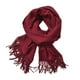 thumbnail image 1 of Jumpingount Bufanda lisa de lana de cordero, al tacto, cálida, acogedora, elegante, de moda, para invierno, bufanda de Cachemira para mujer, chal Accesorios de disfraces Vino rojo, 1 of 6