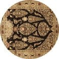thumbnail image 1 of Ahgly Company Indoor Round Persian Brown Traditional Area Rugs, 7' Round, 1 of 4