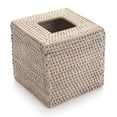 thumbnail image 2 of Funda para caja de pañuelos DECRAFTS, ratán, tejido natural, cuadrada, blanca, 2 of 6