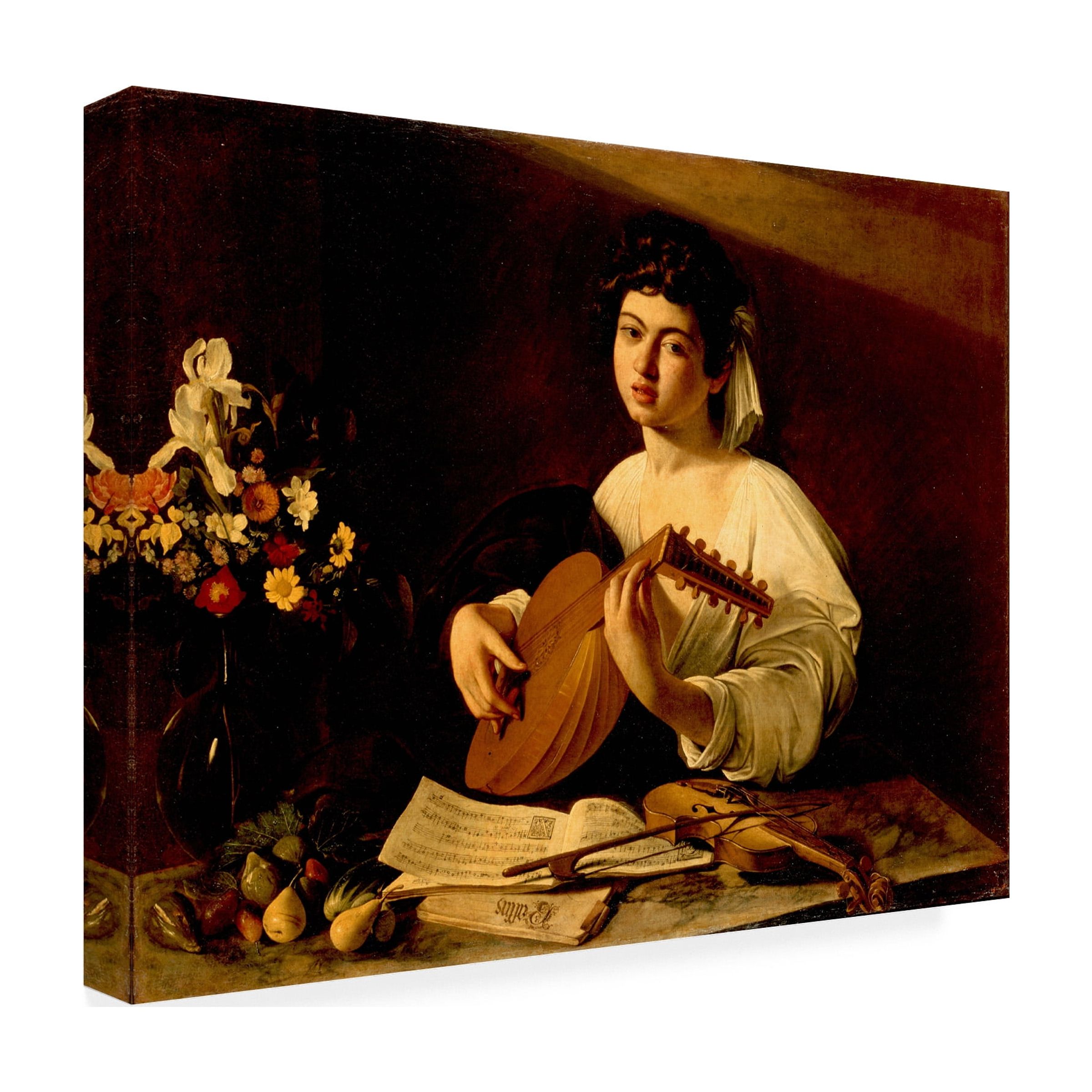 Caravaggio 'The Lute Player' Canvas Art