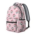 thumbnail image 2 of Football and Bow Pink Pattern Backpack for School, Cute School Bag with Adjustable Shoulder Straps and Padded Back, 15.3"x11"x7.1", 2 of 4