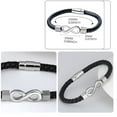 thumbnail image 3 of To My Man Bracelet from Wife, Trendy Unique Infinity Leather Black Bracelet with I Love You Forever and Always Card Anniversary Bracelet for Husband Boyfriend Jewelry Gifts, 3 of 8