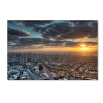 Trademark Fine Art "Tel Aviv - Israel-II" Canvas Art by David Ayash