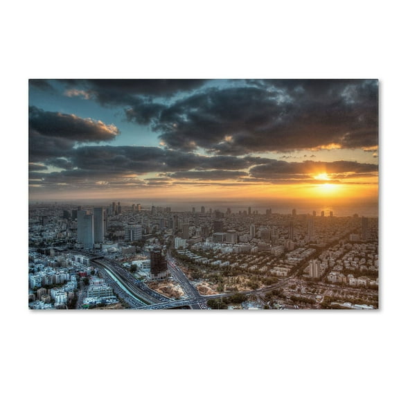 Trademark Fine Art "Tel Aviv - Israel-II" Canvas Art by David Ayash