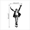 thumbnail image 3 of Adhesivos de pared con el rey del pop Michael Jackson, postura de baile, 36 x 69 cm, 3 of 3
