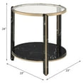 thumbnail image 5 of ACME Thistle Round End Table in Clear, Black and Champagne, 5 of 5