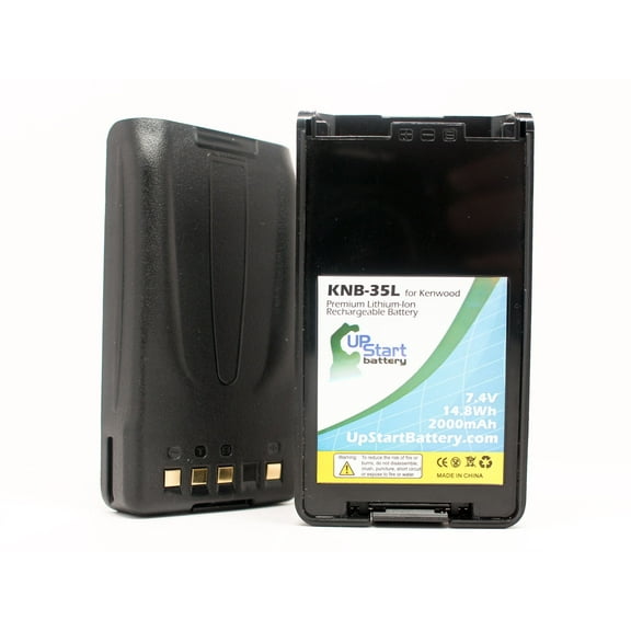 2x Pack - Kenwood TK-3360 Battery - Replacement for Kenwood KNB-35L Two-Way Radio Battery (2000mAh, 7.4V, Lithium-Ion)