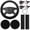 Black, variant on Car Interior Decoration Accessories Kit, Dashboard Air Vent Trim Styling Set, Peel-and-Stick Automotive Interior Decor, Universal Vehicle Cabin Styling - Black