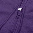 thumbnail image 5 of Dwelliawo Men's Tracksuits 2 Piece Set Solid Color Zipper Sweat Hoodie Jogging Running Pants Set Relaxed Fit Fall Winter Suit with Pockets Purple L, 5 of 5