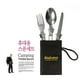 thumbnail image 4 of Reusable Travel Utensils Set Foldable Fork Spoon Knife Set Travel Utensils with Carrying Bag for Camping Easy to Travel, 4 of 5
