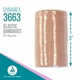 thumbnail image 2 of Dynarex Elastic Wrap Bandages, Outstanding Compression and Stretch, Latex-Free, Individually-Wrapped Elastic Bandages with 2 Clips, 3" x 5 yds., 1 Case of 50 (5 Boxes of 10), 2 of 7