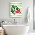 thumbnail image 5 of Canvas Wall Art Summer Watermelon Canvas Art Print Green Stripes Pictures Wall Decor for Living Room Bedroom Artwork Decorations Stretched Framed Ready to Hang 8"x10", 5 of 9
