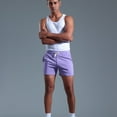 thumbnail image 7 of Men's Casual Shorts Threads Men Shorts Volleyball Men Lightweight Mens Denim Cargo Active Cu Stretch Workout Pack Men's Yoga Mens Short Athletic Purple 3XL, 7 of 7